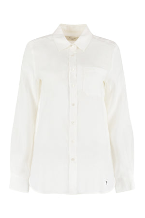 Fortuna breast-pocket linen shirt-0